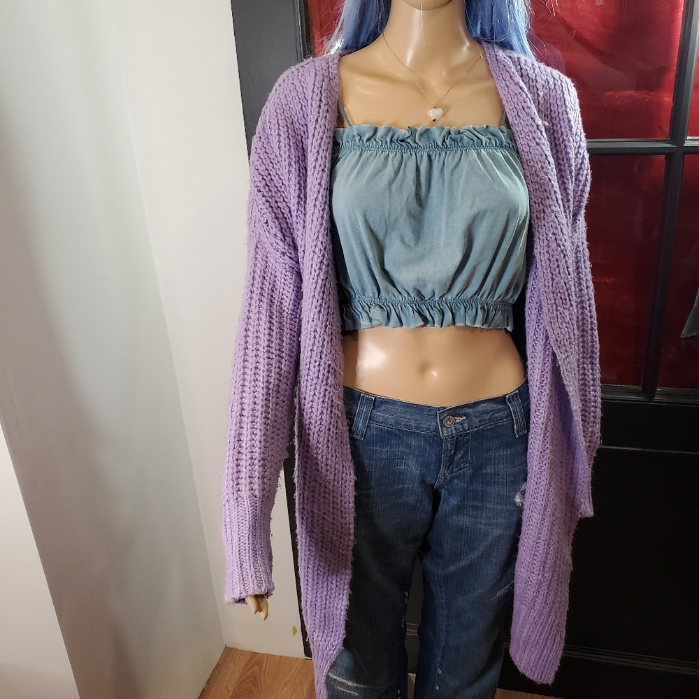 Vintage Long Open Knit Sweater